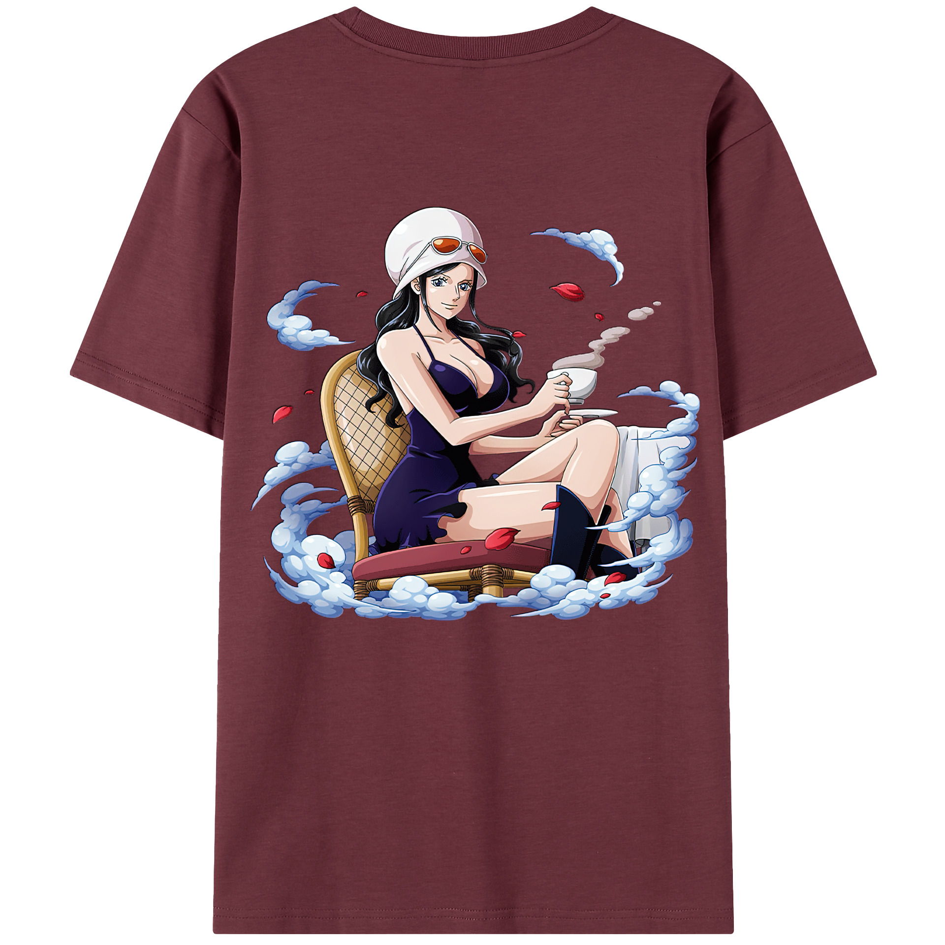 ワンピース ニコ・ロビン ONE PIECE Nico Robin 綿100％半袖Tシャツ（背面プリント）